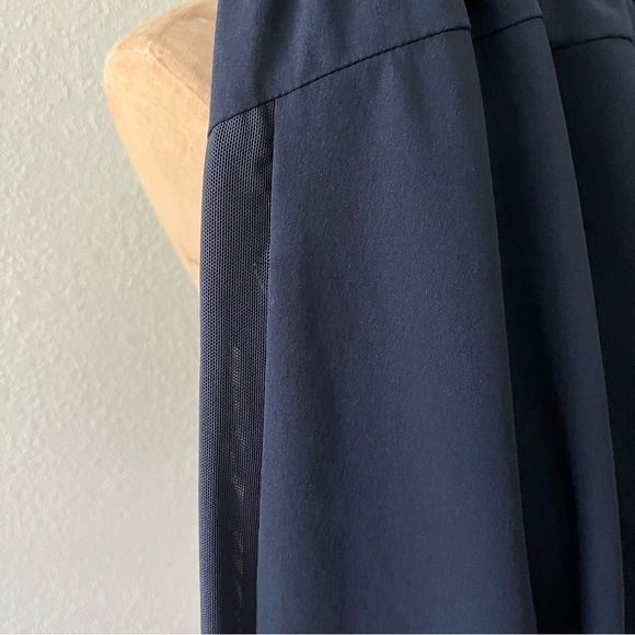 ADIDAS sz S Navy Blue Pants DX9149 3 Stripes Elastic Waist Ankle Zipper - Picture 9 of 12